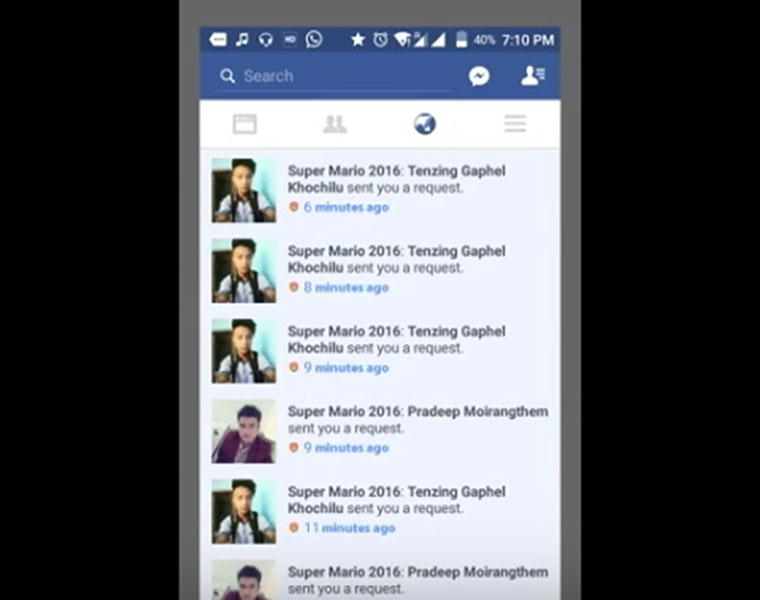 how to avoid super Mario request on Facebook