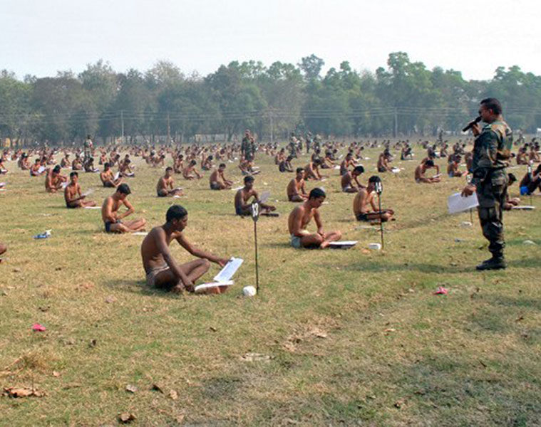 indian army cancels recruitment exam after paper leake ksp