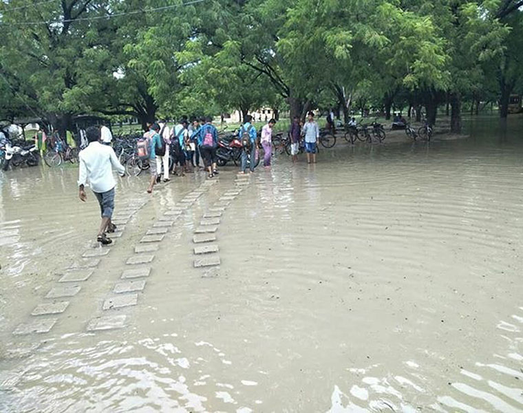 Heavy rain floods proddutur polytechnic college