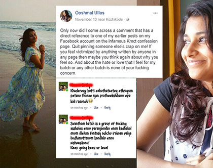 kozhikode MBBS student suicide Ooshmal Ullas victim cyberbullying