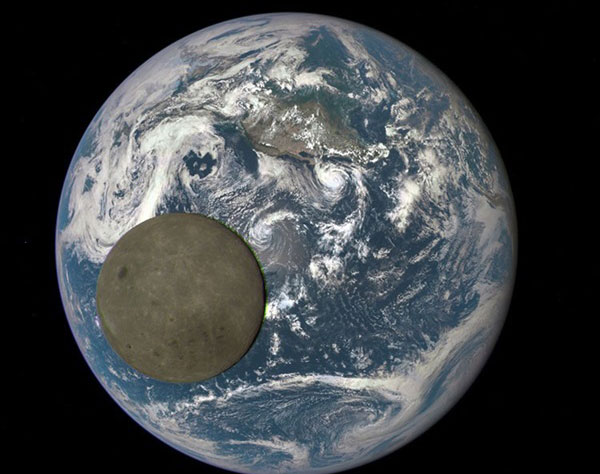 NASA captures the Moon crossing the face of the Earth, for the second time