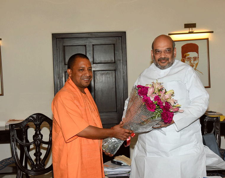 Yogi Meets PM and Amit Shah in New Delhi