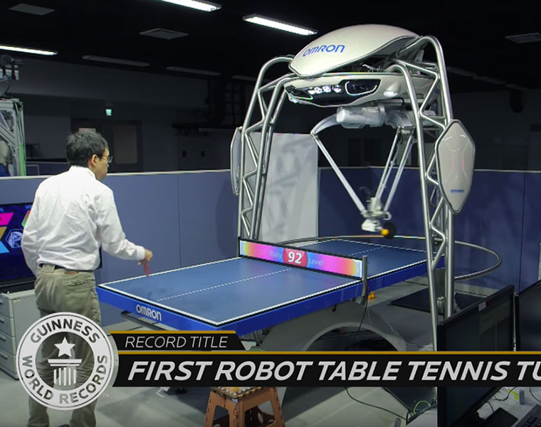 Robot table tennis Guinness World Record