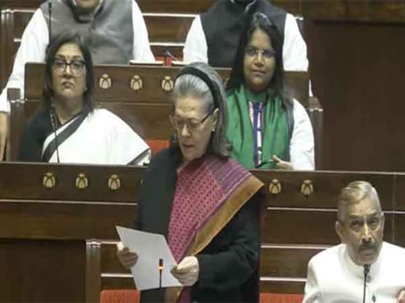 Sonia Gandhi criticises Census delay in RS speech, says '14 crore people deprived of NFSA benefits' (WATCH)
