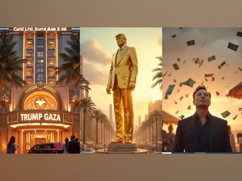 Trump shares AI video of Gaza transformation, shows his golden statue with "will set you free" song (WATCH)