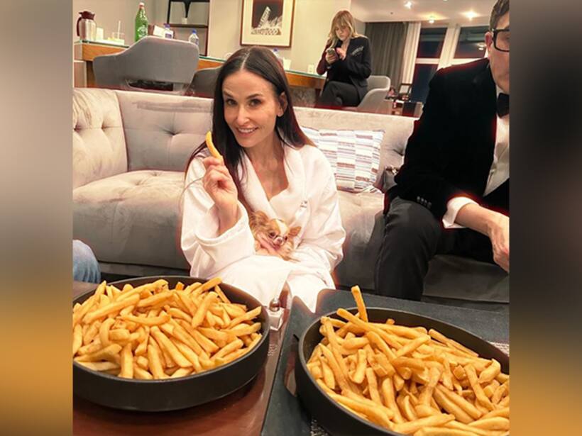 Demi Moore misses out on Oscar but celebrates with daughters, late night fries steal the show