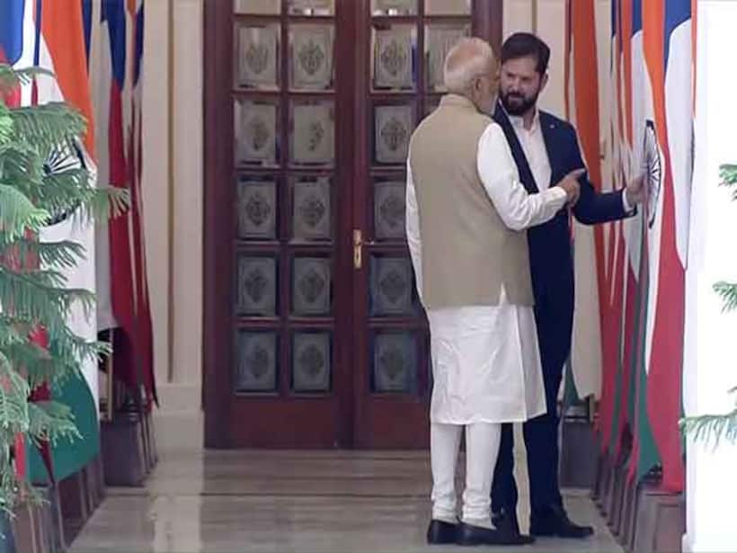 Chile President Gabriel Boric asks PM Modi about Ashok Chakra during visit at Hyderabad House, he explains