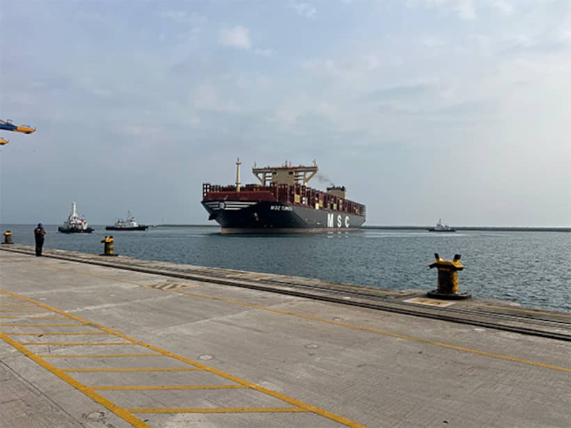 World’s largest container ship MSC Turkiye docks at Vizhinjam port, landmark moment in Indian maritime sector