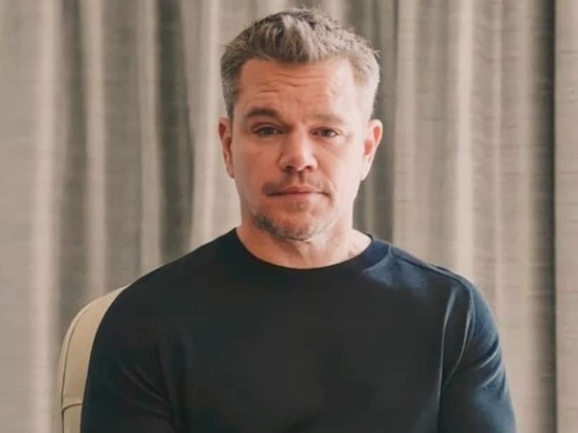 Matt Damon enjoys some time on yacht during break from 'The Odyssey' shoot , shows off his ripped physique