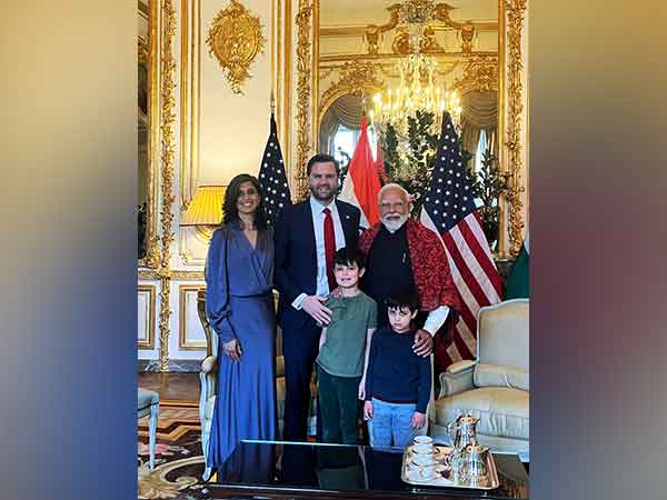 PM Narendra Modi with US Vice President JD Vance, his wife Usha Vance and their children in Paris (File photo/ANI) PM Narendra Modi with US Vice President JD Vance, his wife Usha Vance and their children in Paris (File photo/ANI)
