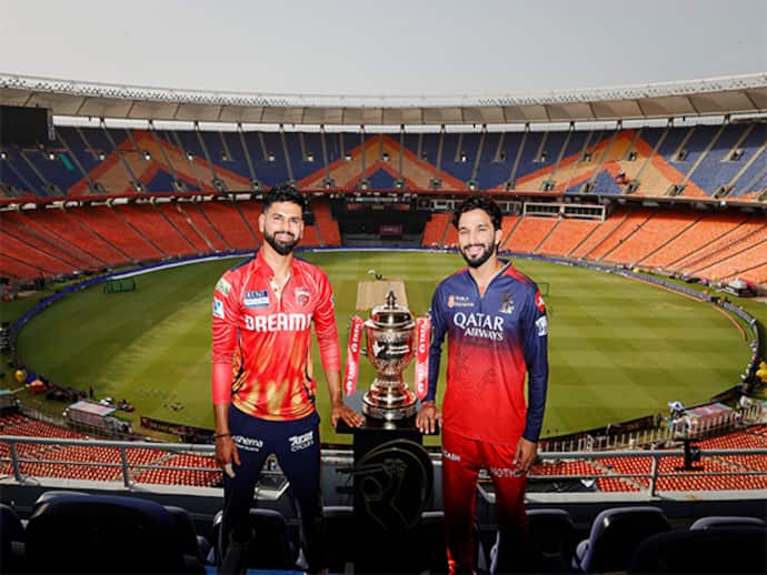 PBKS captain Shreyas Iyer (L) and RCB skipper Rajat Patidar (Photo: X/@IPL)