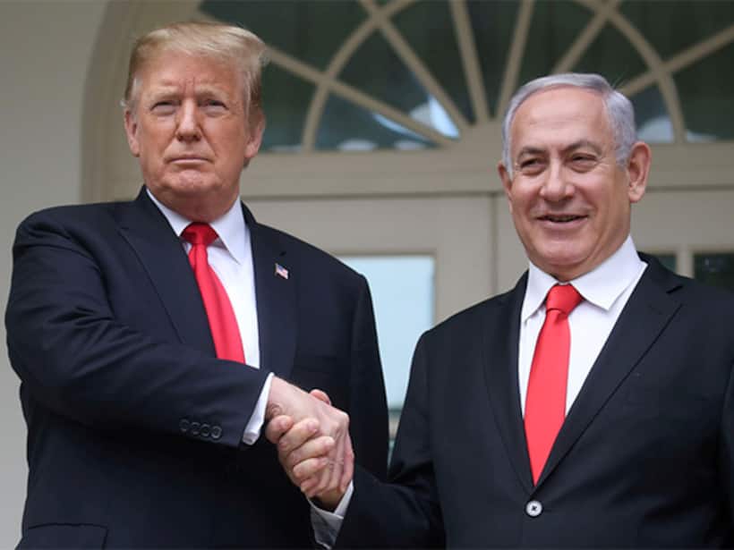 US President Donald Trump and Israeli  Prime Minister Benjamin Netanyahu. (Photo/Reuters)