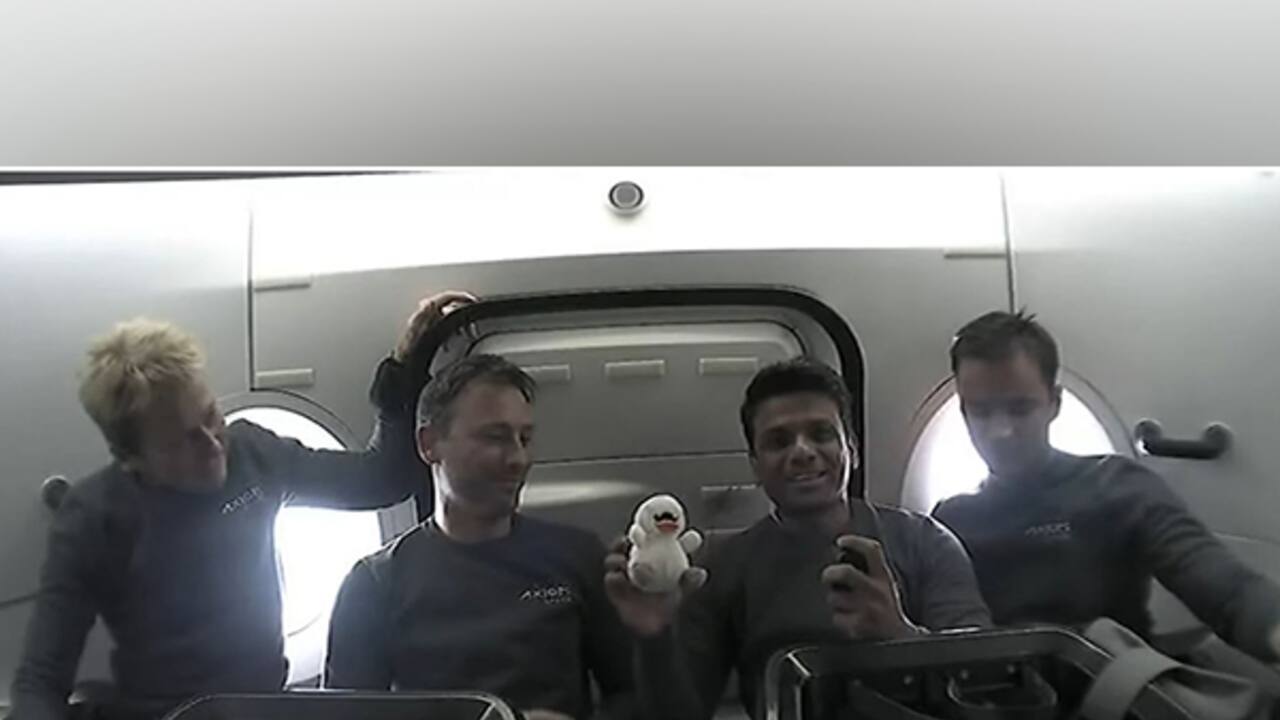 Group Captain Shubhanshu Shukla shares his first in-flight experience aboard Ax-4 (Image Source: Axiom Space)