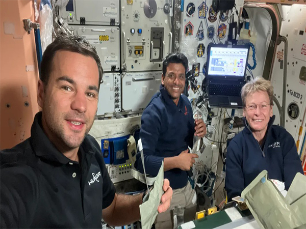 Ax-4 Mission Specialist Tibor Kapu takes a selfie with Commander Peggy Whitson and Pilot Shubhanshu Shukla while they enjoy a meal aboard the International Space Station. (Photo/Axiom Space) Ax-4 Mission Specialist Tibor Kapu takes a selfie with Commander Peggy Whitson and Pilot Shubhanshu Shukla while they enjoy a meal aboard the International Space Station. (Photo/Axiom Space)