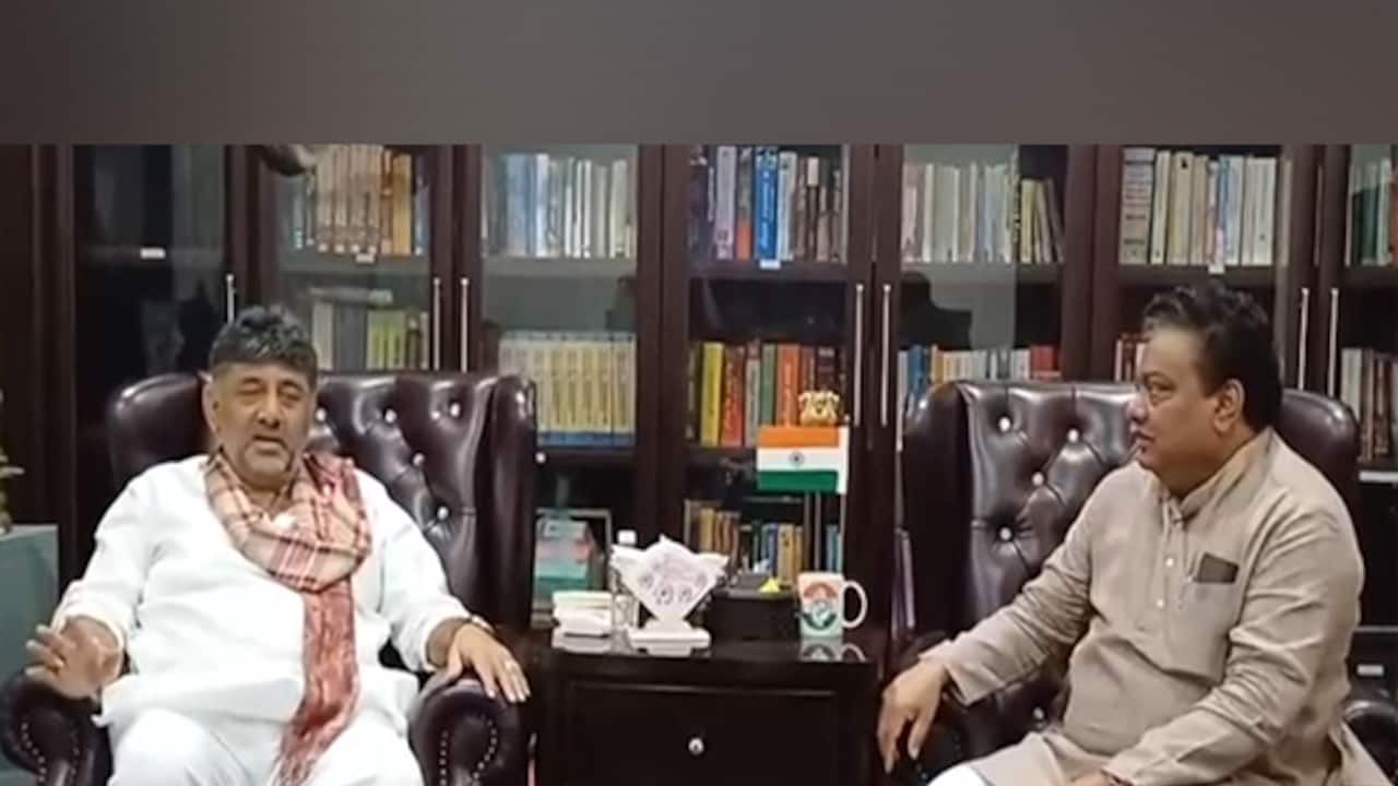 Karnataka Deputy CM DK Shivakumar and Minister MB Patil (Photo/ANI)
