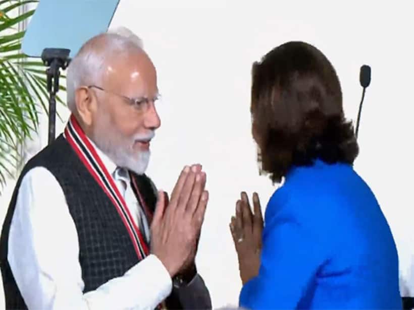 PM Modi conferred with Trinidad and Tobago’s highest civilian honour. (Photo/ANI, DD)