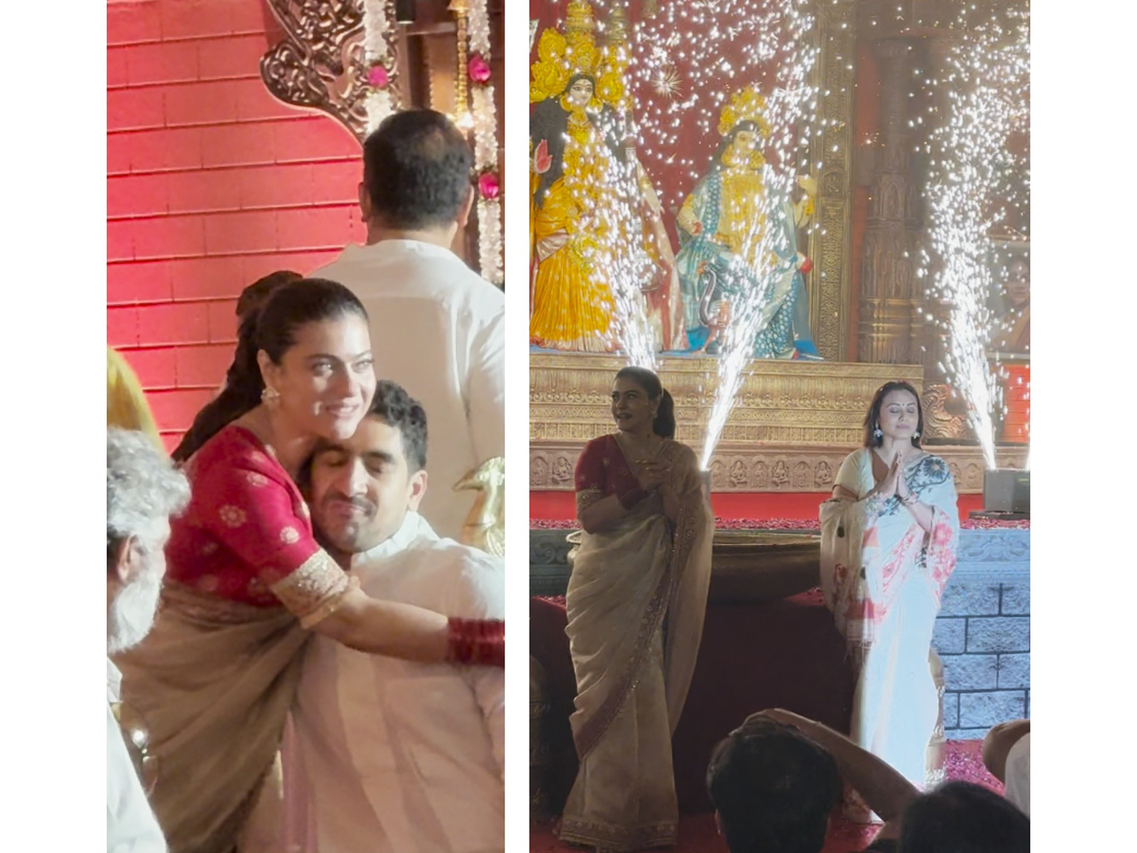 Kajol, Rani Mukerji, and Ayan Get Emotional Remembering Deb Mukherjee at Durga Puja