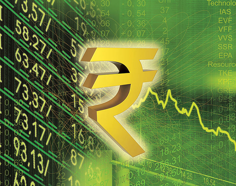 Indian Rupee Opens 24 paise Down aagainst USD After Fed Rate Cut