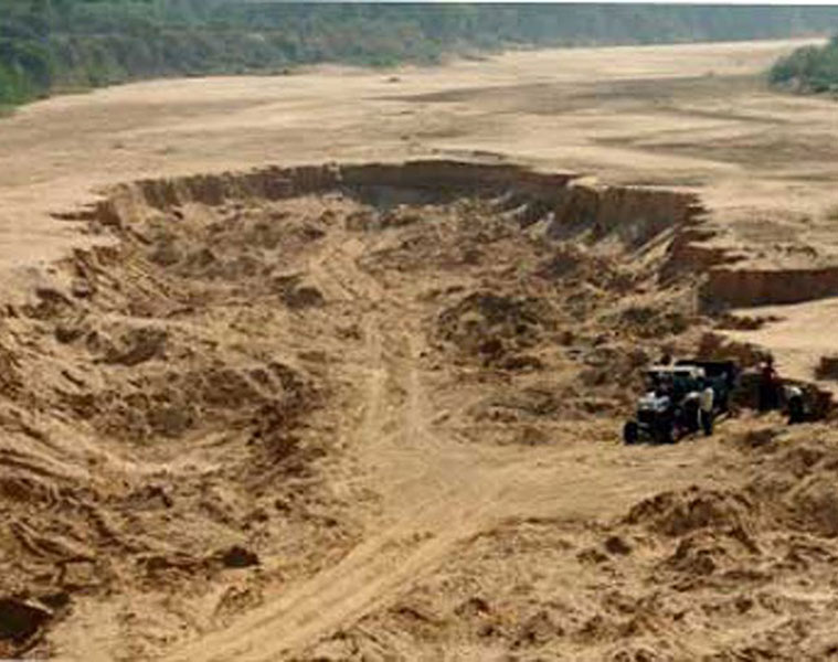 Illegal sand mining in swarna river complaint to lokayukta