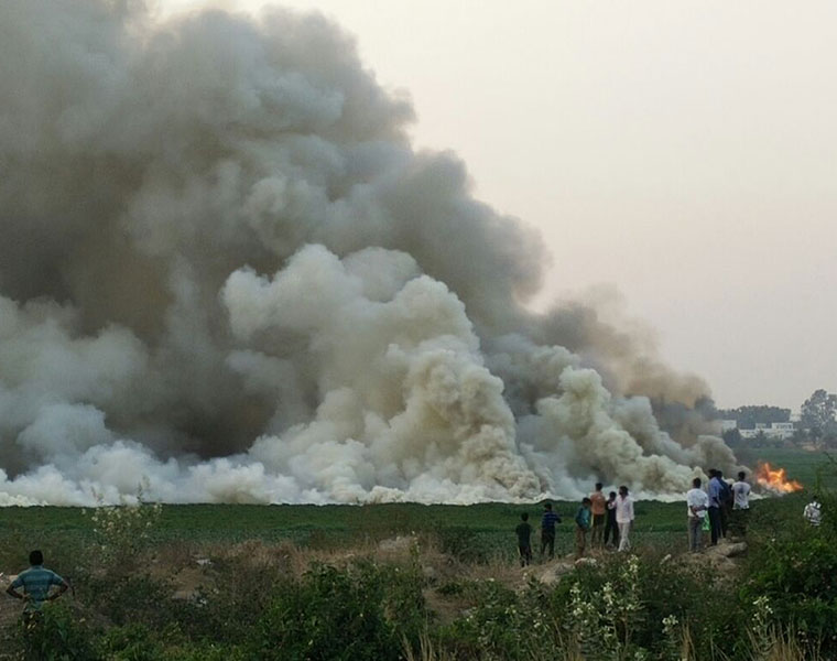 Bellandur Lake goes up in flames again second time in 15 days Video pictures