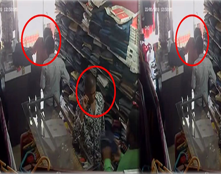 Theft In Garment Shop Recorded In CCTV