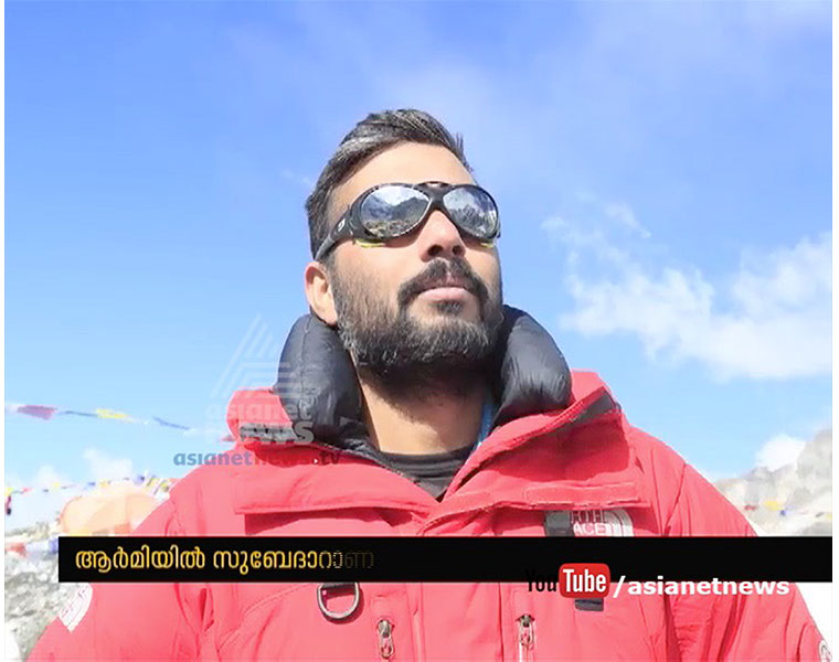 Unni kannan from Payyanur, Soldier who climbs Mount Everest twice