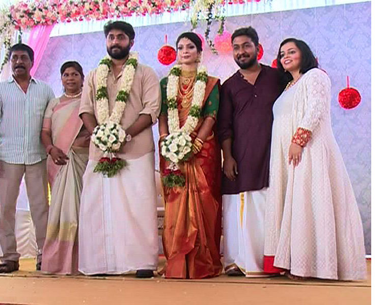 dhyan sreenivasan marriage arpita sebastian photos video wedding