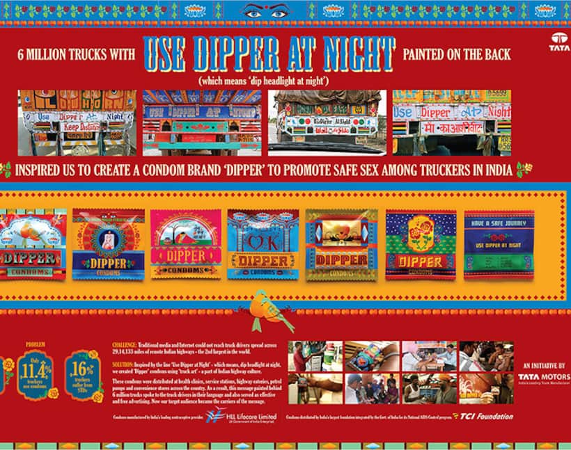 Use 'dipper' at night: New condom from Tata Motors for truckers