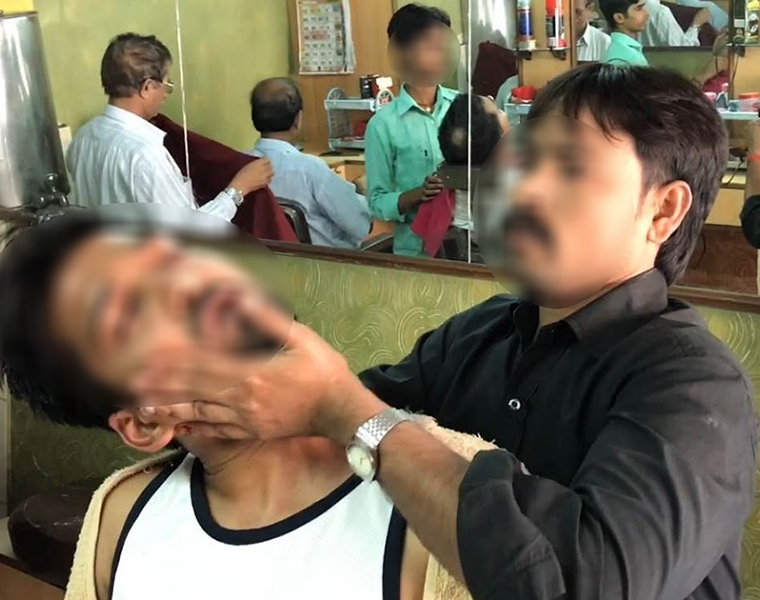 young man had stroke after getting a head massage at a cutting shop in Bengaluru grg 