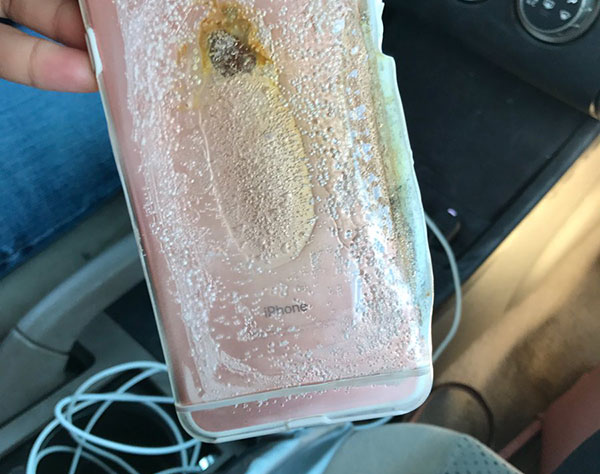 Apple iPhone 7 Plus fire caught on video