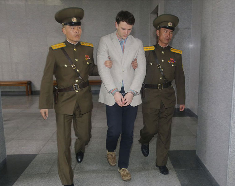 Otto Warmbier death usa student north korea torture coma steal poster