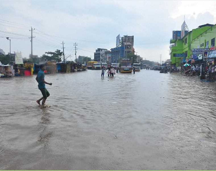 Koppal flooded three villages totally inundated one dead in Vijayapura