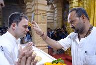 Rahul Gandhi Madhya Pradesh campaign prayer Peetambara Peeth temple