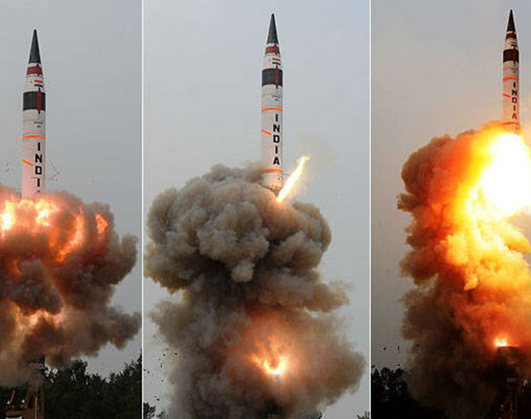 India successfully test-fires nuclear-capable Agni-5 missile