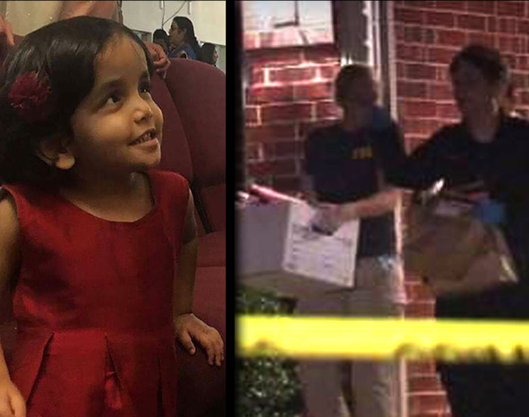 Sherin Mathews missing FBI seize washing machine Keralite parents