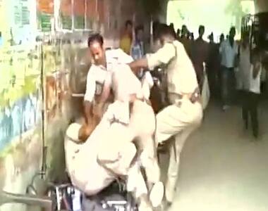 Caught on camera: Lucknow cops thrash each other over sharing of bribe