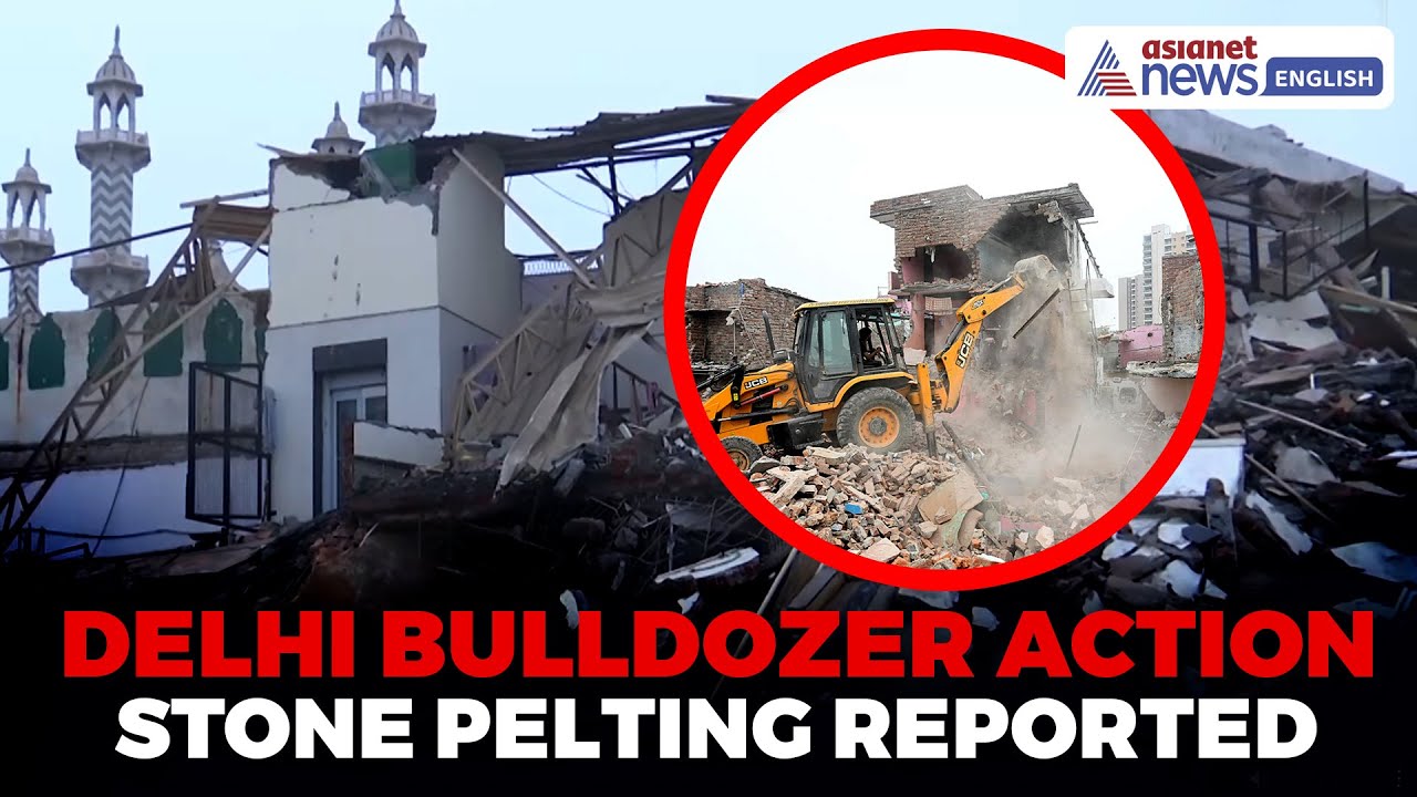 Delhi: MCD Demolition Drive Near Faiz-e-Elahi Masjid, Stone Pelting Reported