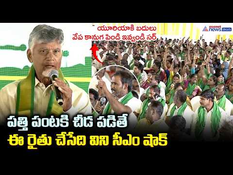 పత్తి పంటకి చీడ పడితే ఈ రైతు చేసేది విని సీఎం షాక్| CM Chandrababu Kuppam farmers interaction