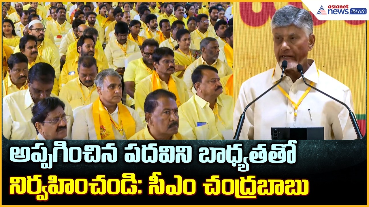 CM Chandrababu Speech: అప్పగించిన పదవిని బాధ్యతతో నిర్వహించండి: సీఎం చంద్రబాబు | TDP New Committee