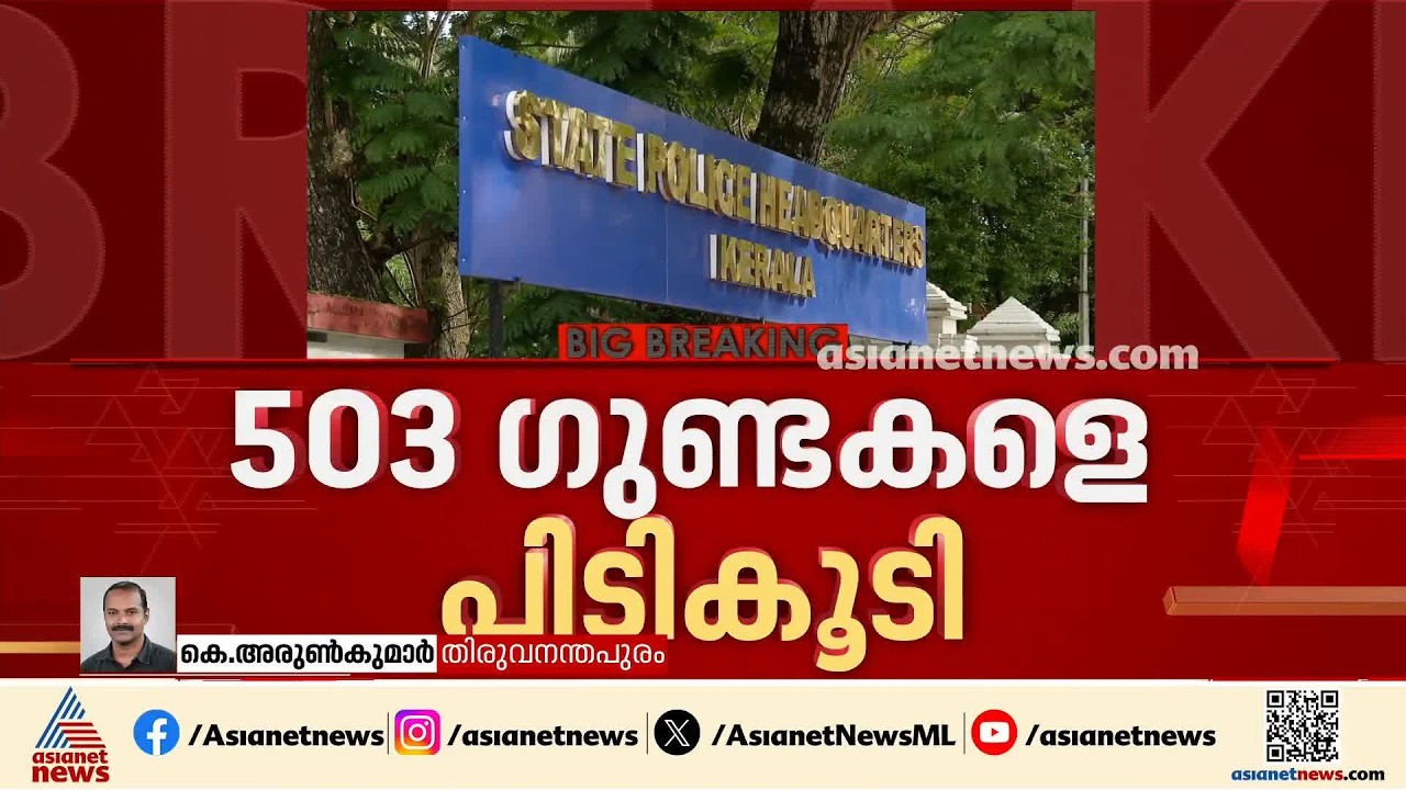 കേരളാ പൊലീസ് ​ഗുണ്ടാ വേട്ട തുടരുന്നു; ഓപ്പറേഷൻ ​ഗ്രിപ്പിൽ ഇതുവരെ പിടിയിലായത് 503 ​പേർ