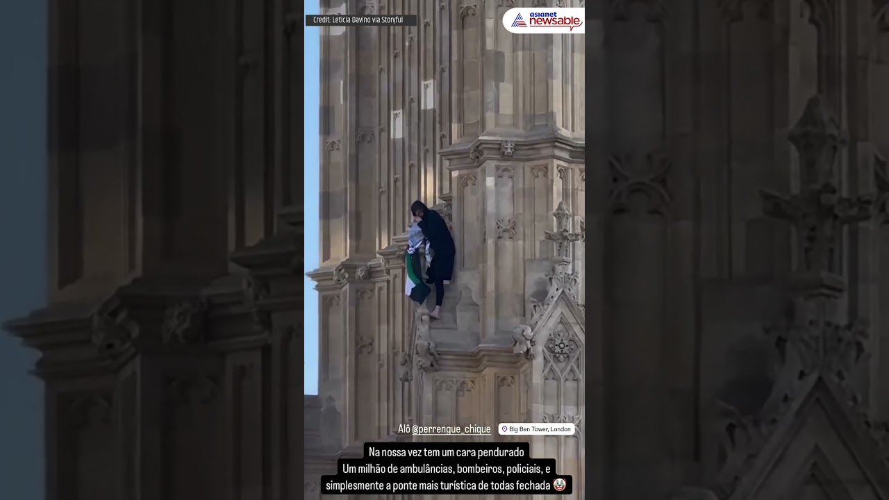 Man Climbs Big Ben Tower With Palestinian Flag, Arrested | Asianet Newsable
