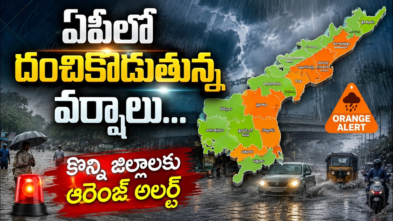 ఏపీలో దంచికొడుతున్న వర్షాలు... కొన్ని జిల్లాలకు ఆరెంజ్ అలర్ట్ | Telugu States Weather Update