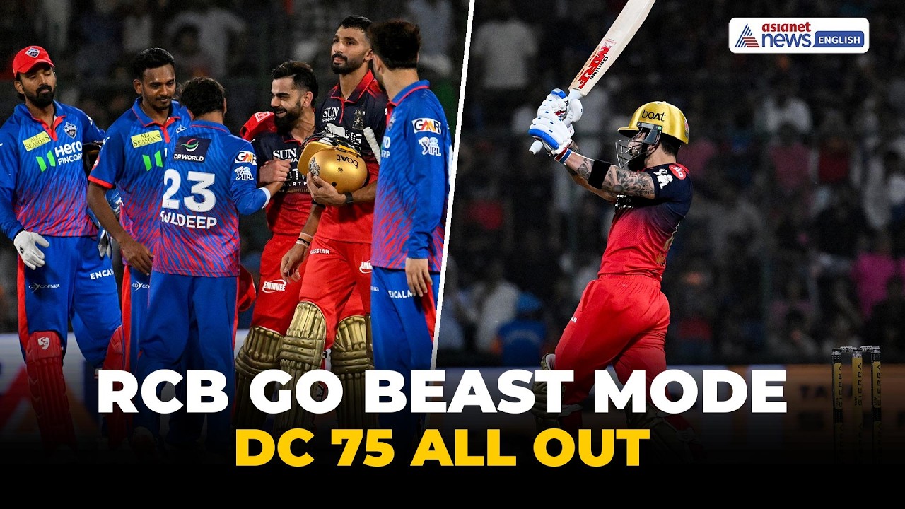 RCB Destroy DC! 75 All Out Shocker, Kohli Storm Seals Massive Win | IPL Highlights