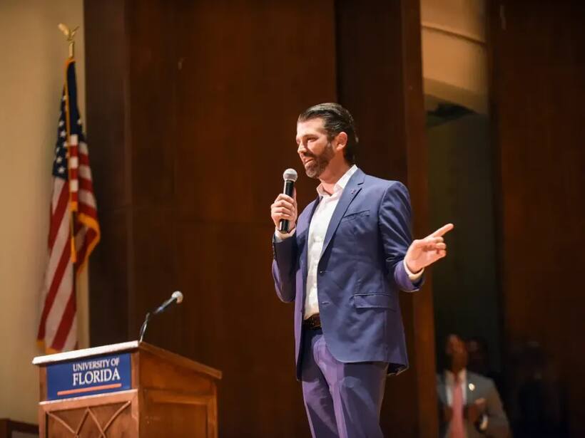 https://stocktwits.com/news articles/markets/equity/trump jr distances himself from trump meme coin says hes focused on stable coin project/chkudzDRbwO