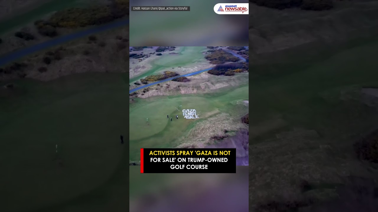 Activists Spray 'Gaza is Not For Sale' on Scottish Trump-Owned Golf Course | Asianet Newsable