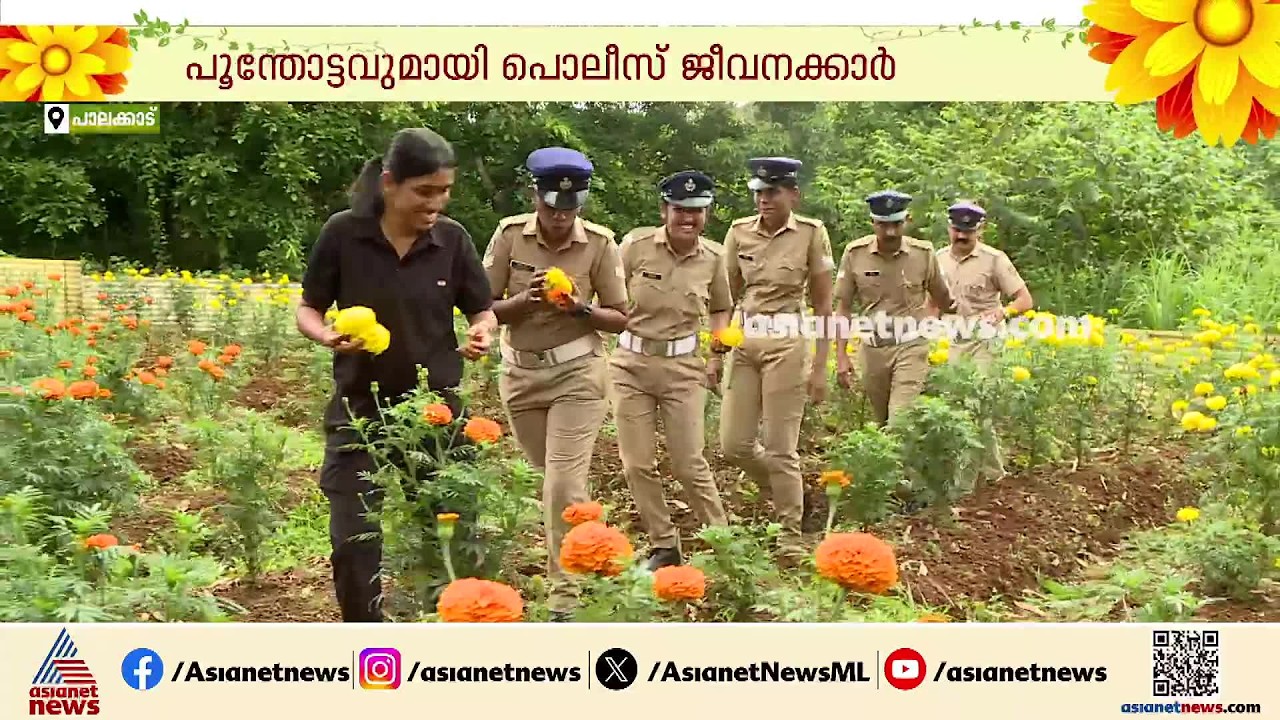 ഇത് പൂക്കി പൊലീസുകാരുടെ പൂന്തോട്ടം...; പാലക്കാട് ചെണ്ടുമല്ലി പൂന്തോട്ടം ഒരുക്കി പൊലീസ് ഉദ്യോ​ഗസ്ഥർ