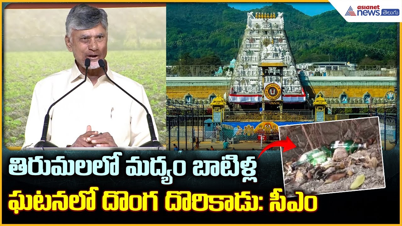 Liquor Bottles Incident in Tirumala తిరుమలలో మద్యం బాటిళ్ల ఘటనలో దొంగ దొరికాడు: సీఎం| Asianet Telugu