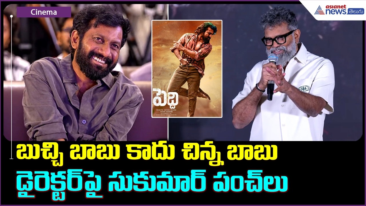 Sukumar Speech: బుచ్చి బాబు కాదు చిన్న బాబు డైరెక్టర్ పై సుకుమార్ పంచ్ లు| Asianet News Telugu