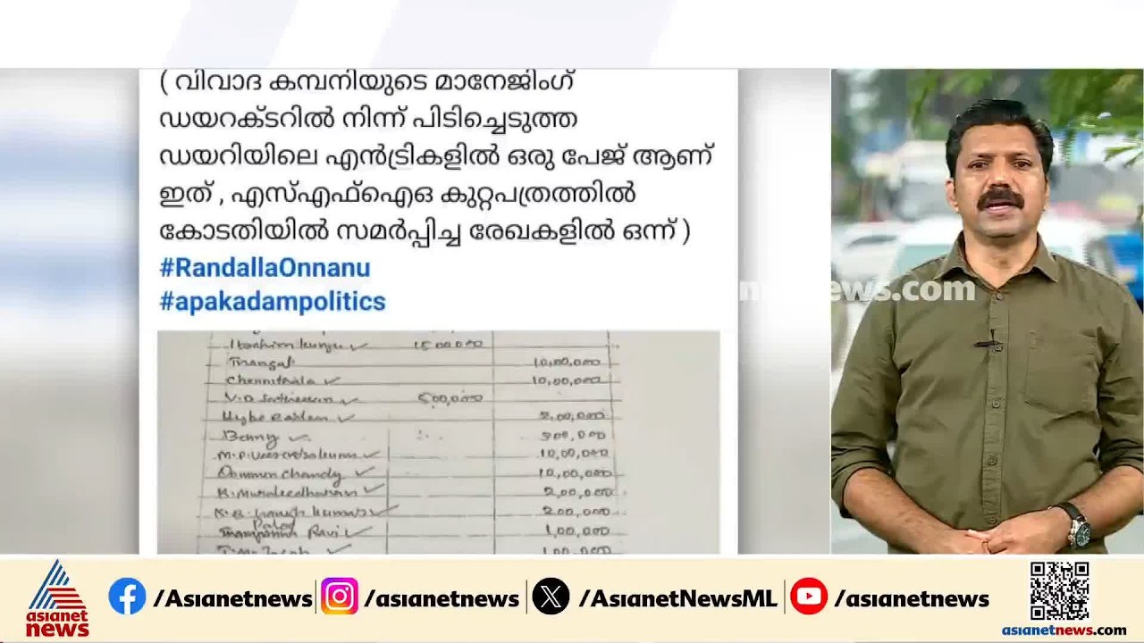 കർത്തയുടെ ഡയറിയിൽ യുഡിഎഫ് - എല്‍ഡിഎഫ് നേതാക്കളുടെ പേരുമാത്രം, ബിജെപി നേതാക്കളുടെ പേരില്ല | Masappadi