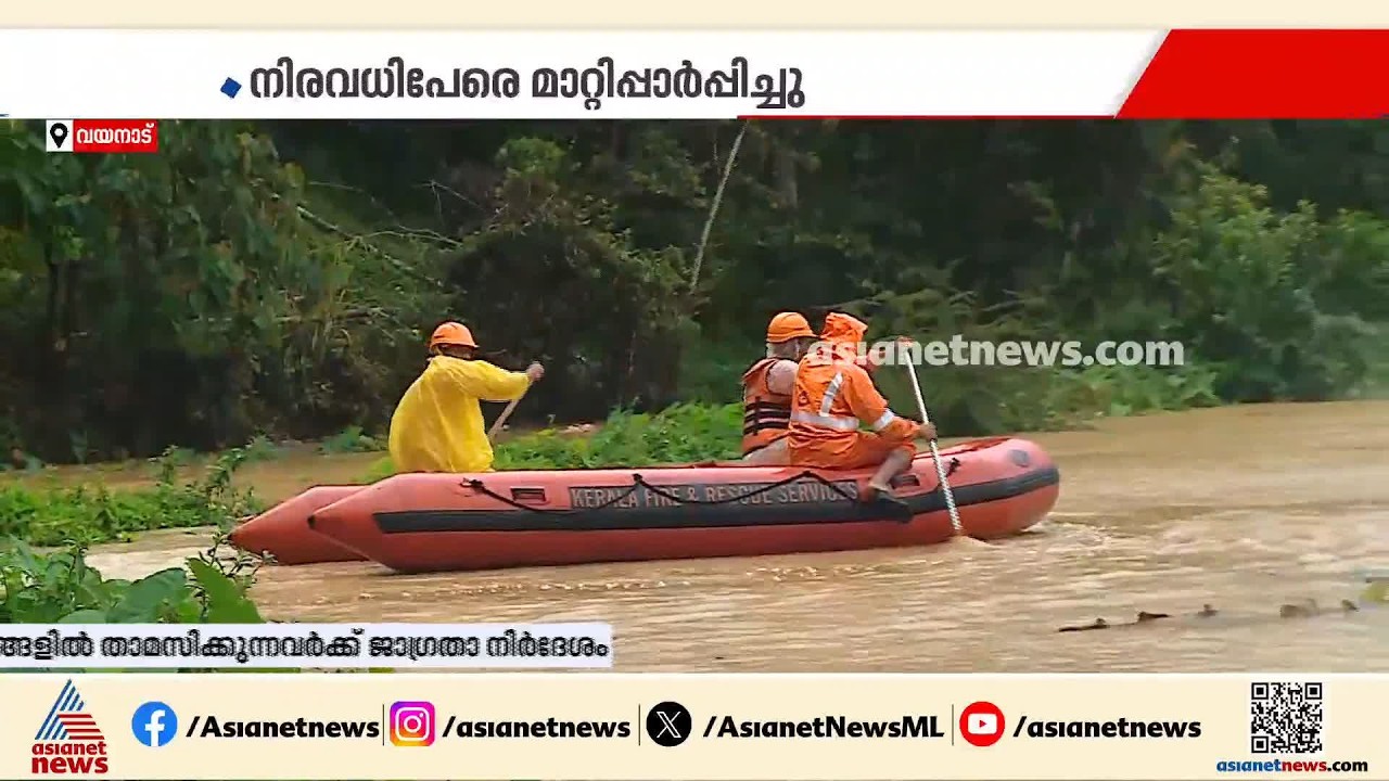 വയനാട്ടിൽ അതീവ ജാ​ഗ്രതാ നിർദേശം നൽകി ജില്ലാ ഭരണകൂടം; നിരവധിപേരെ മാറ്റിപാർപ്പിച്ചു | Kerala Rains